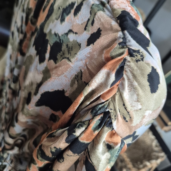 Entro Multicolor Camouflage Long Sleeve Dress - Picture 8 of 11